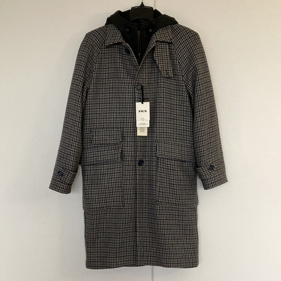 Berna Men’s Grey Houndstooth Coat, Size 48(US 38), New With Tag - Picture 6 of 10